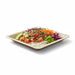 Assiette carrée en palmier 24 cm x 24 cm x 2,5 cm - 25 unités
