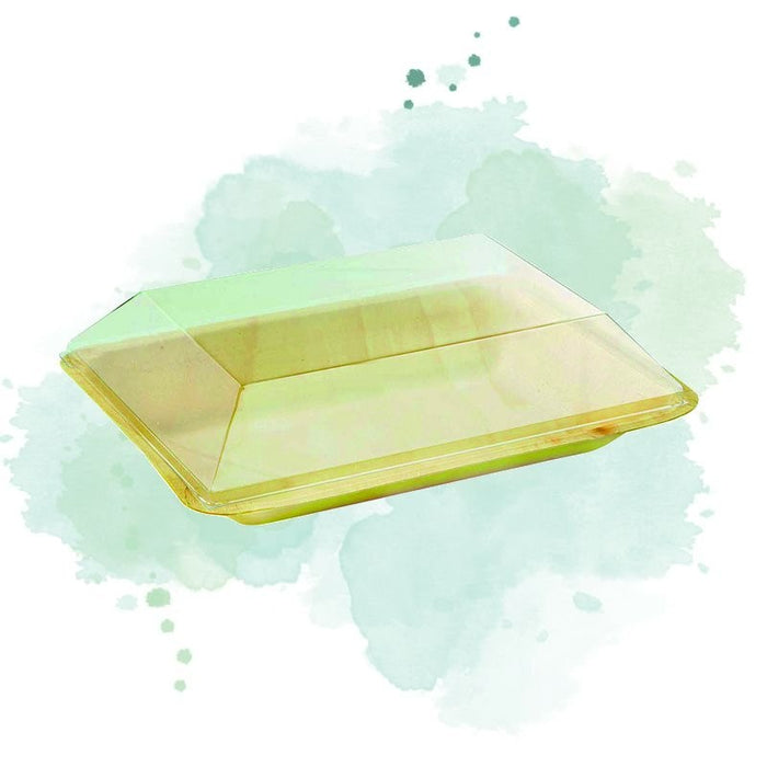 Couvercle PET transparent "Scandinavie" 19 cm x 14 cm x 2 cm - Compatible avec 210BBA1914, 210BBA191418 - 100 unités