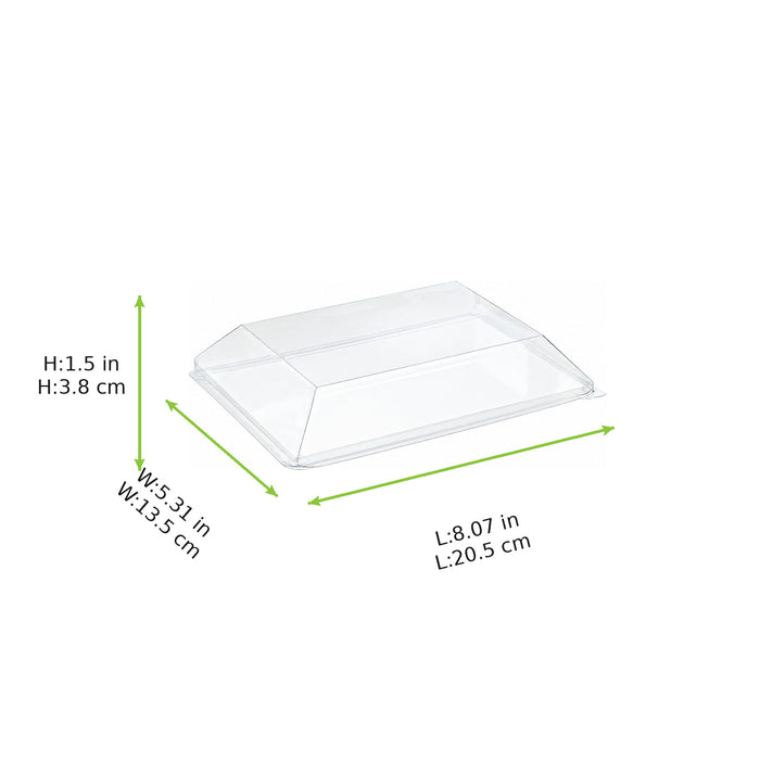 Couvercle PET transparent "Scandinavie" 20,5 cm x 13,5 cm x 3,8 cm - Compatible avec 210BBA2012 - 100 unités