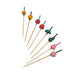 Pic bambou décors et couleurs assortis 9 cm - 100 unités