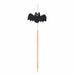 Pique bambou décor chauve-souris noire - 10,5 cm