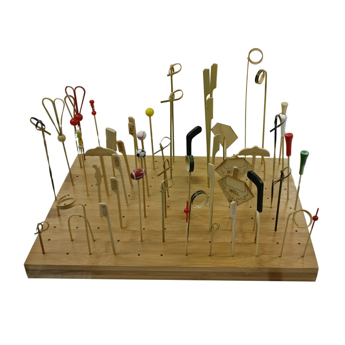 Pique steak bambou "Teppo Gushi" Medium (à point) en boîte présentoir - 9 cm - 100 unités