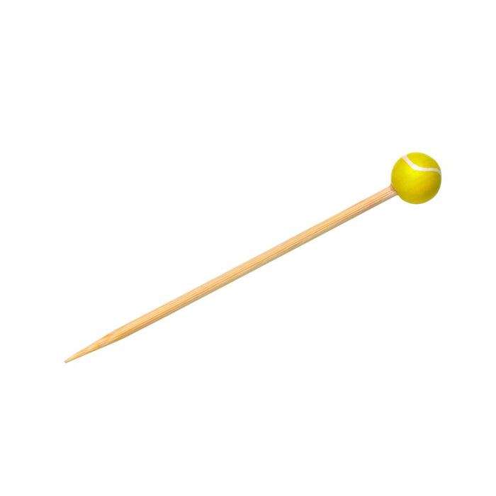 Pic bambou décor tennis 12 cm - 100 unités