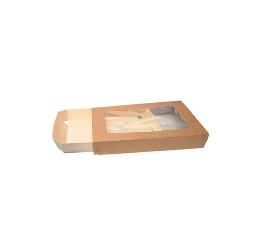 Etui carton brun avec fenêtre 24,8 x 15,5 x 3,9 cm - 50 unités