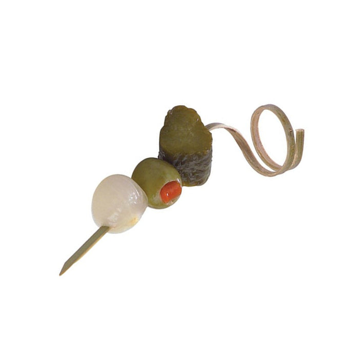 Pique bambou avec boucle 9 cm - 100 unités