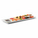 Assiette rectangulaire blanche en pulpe "BioNChic"  - 27 cm x 9 cm - 100 unités