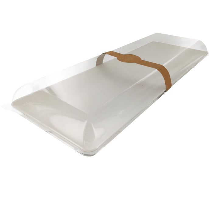 Couvercle PET transparent "BioNChic" 40,4 cm x 15,7 cm x 3,3 cm - Compatible avec 210BCHIC3915, 210BCHIC3915F - 50 unités