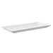 Assiette rectangulaire blanche en pulpe "BioNChic" 18 cm x 9 cm - 100 unités