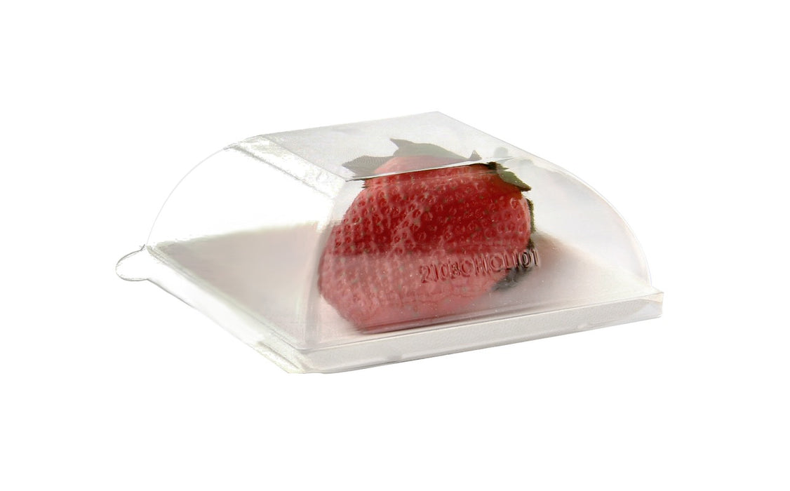 Couvercle PET transparent "BioNChic" 9,1 cm x 9,1 cm x 3,6 cm - 100 unités