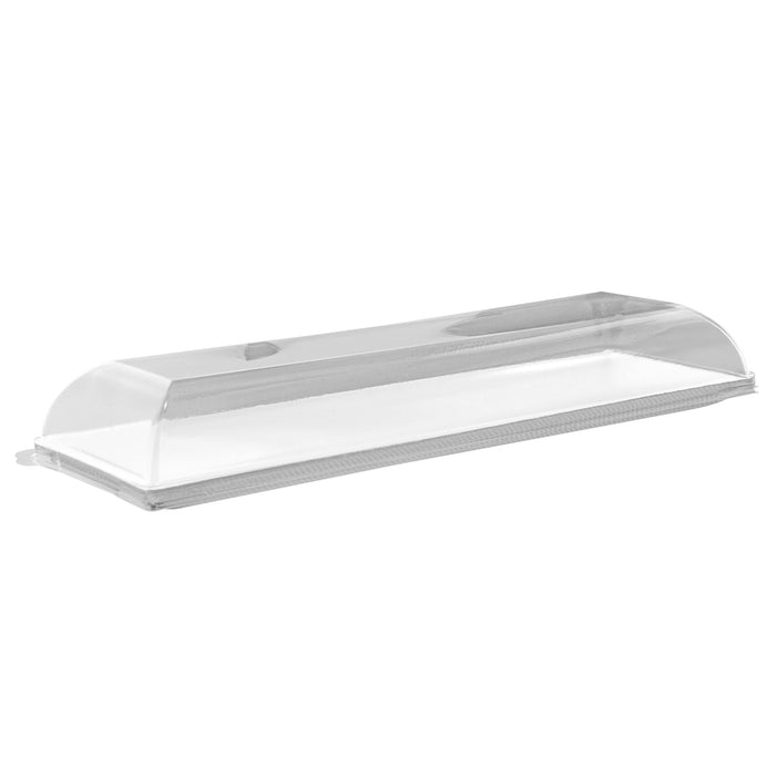 Couvercle PET transparent "BioNChic" 27,5 cm x 9 cm x 3 cm - Compatible avec 210BCHIC279, 210BCHIC279F - 100 unités