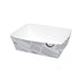Barquette en carton blanc impression Journal 12 cm x 7 cm H 4,3 cm 510ml - 250 unités
