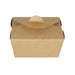 Boîte repas carton kraft laminé 750 ml 13 cm x 10,5 cm x 6,5 cm - 25 unités