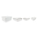 Boîte repas carton blanc - 750 ml - 13 cm x 10,5 cm x 6,5 cm - 25 unités