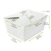 Boîte repas carton blanc - 750 ml - 13 cm x 10,5 cm x 6,5 cm - 25 unités
