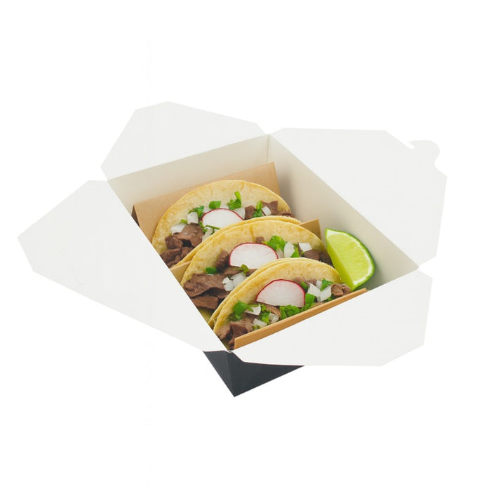 Boîte repas carton noir 2000 ml 21,5 cm x 16 cm x 6,5 cm - 50 unités