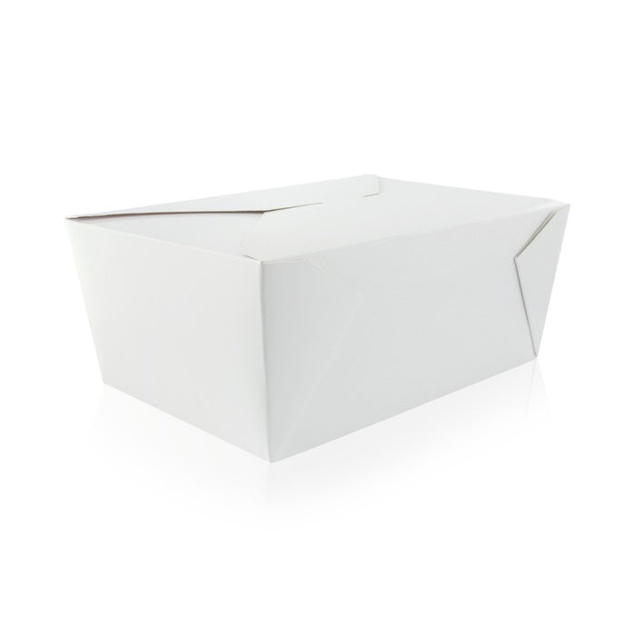 Boîte repas carton blanc 3000 ml 21,5 cm x 16 cm x 9 cm - 40 unités