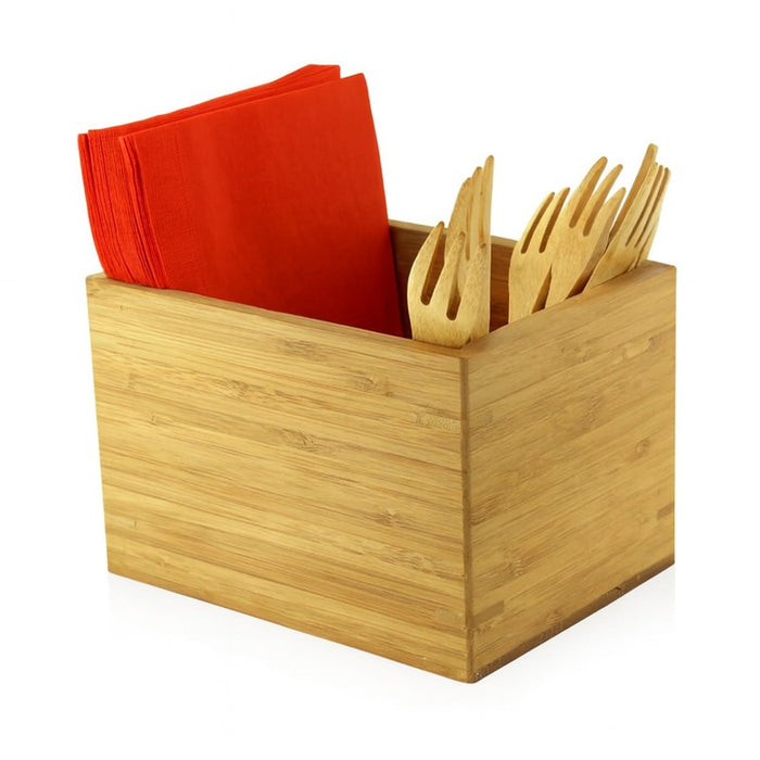Porte ustensiles bambou 16 cm x 12 cm x 10,5 cm - 1 unité