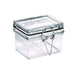 Bocal PS transparent rectangulaire 100 ml 5,1 cm x 6,9 cm x 5,3 cm - 12 unités