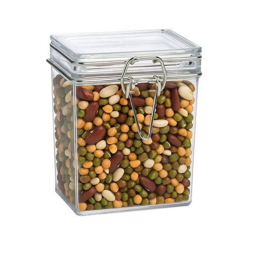 Bocal PS transparent rectangulaire 180 ml 5,1 cm x 6,9 cm x 8,6 cm - 12 unités