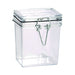 Bocal PS transparent rectangulaire 180 ml 5,1 cm x 6,9 cm x 8,6 cm - 12 unités