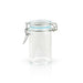 Mini bocal en verre avec joint silicone bleu clair 65 ml - Ø 4,5 cm - H 8,3 cm - 12 unités