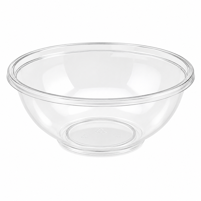 Saladier rond en PET transparent - 4500 ml - Ø 30,5 cm - H 11,6 cm - 36 unités