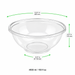 Saladier rond en PET transparent - 4500 ml - Ø 30,5 cm - H 11,6 cm - 36 unités
