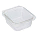 Barquette rectangulaire PLA transparente avec couvercle attaché 500 ml 15,3 cm x 12,5 cm x 5,6 cm - 50 unités