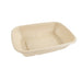 Plateau scellable pulpe rectangulaire brun laminé PLA 1000 ml 21,4 cm x 15,7 cm x 4,6 cm - 50 unités