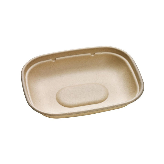 Plateau pulpe rectangulaire brun 850 ml 22 cm x 17 cm x 2,7 cm - 50 unités