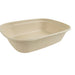 Plateau scellable pulpe rectangulaire brun laminé PLA 850 ml 22 cm x 17 cm x 5,3 cm - 50 unités