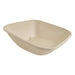 Bol scellable pulpe biseauté brun laminé PLA 900 ml 18,3 cm x 18,3 cm x 7 cm - 50 unités