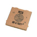 Boîte à pizza carton brun décor "Hot and Tasty" 31 cm x 31 cm H 4 cm - 100 unités