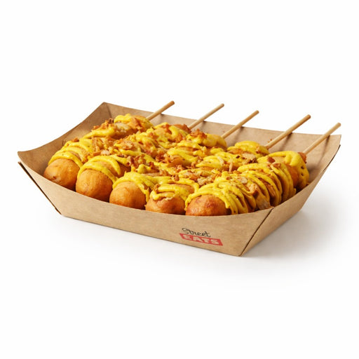 Barquette kraft ingraissable avec PE 800 ml 21,5 cm x 15 cm x 5 cm - 250 unités