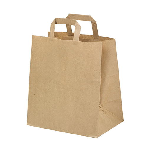 Sac cabas papier kraft brun - 26 cm x 14 cm x 32 cm - 250 unités