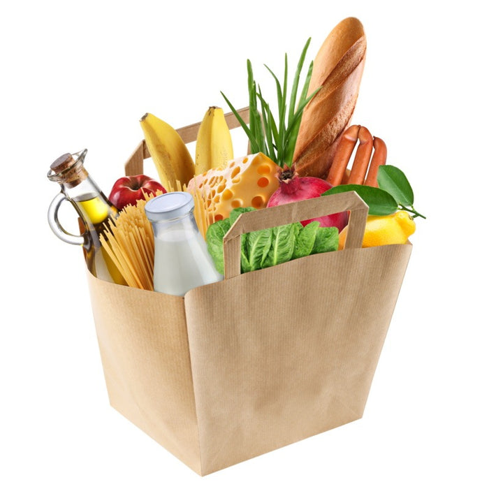 Sac cabas double-paroi papier kraft brun 32 cm x 17 cm x 38 cm - 250 unités