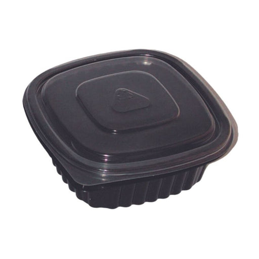 Cassolette carré noire micro-ondable 13,7 cm x 13,7 cm H 4,5 cm 400ml - 500 unités