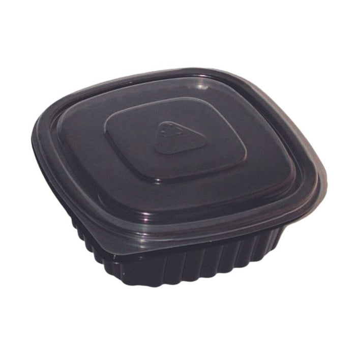 Cassolette carré noire micro-ondable 13,7 cm x 13,7 cm H 4,5 cm 400ml - 500 unités