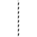 Chalumeau papier noir / blanc emballé individuellement H 19,7 cm - 500 unités