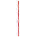 Chalumeau papier à chevron rouge par 500 unités L: 0,6 cm l: 0,6 cm H: 19,7 cm