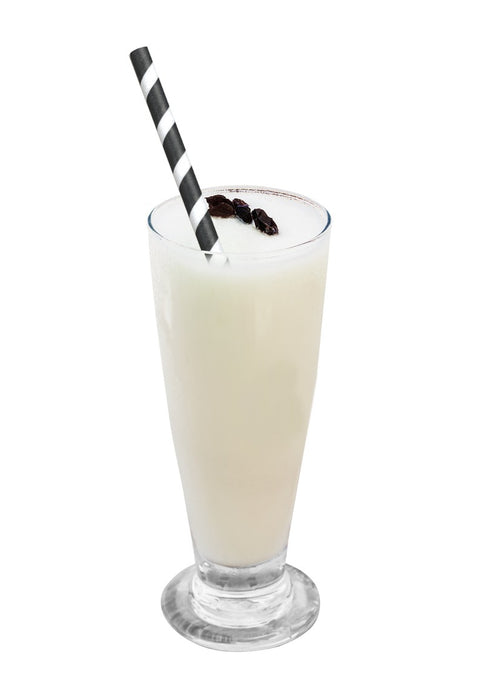 Chalumeau papier smoothie noir / blanc H 19,7 cm - 500 unités