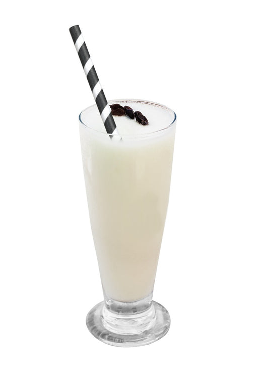 Chalumeau papier smoothie noir / blanc H 19,7 cm - 500 unités