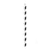 Chalumeau papier smoothie noir / blanc H 19,7 cm - 500 unités