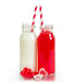 Paille chalumeau papier rouge/blanc H 22,5 cm - 300 unités