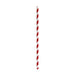 Paille chalumeau papier rouge/blanc H 22,5 cm - 300 unités