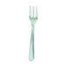 Mini fourchette plastique PS verte transparente 9,5 cm - 250 unités