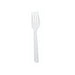 Mini fourchette plastique PS blanche 12,5 cm - 1000 unités