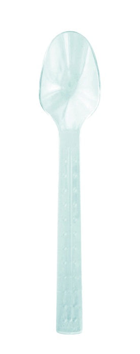 Petite cuillère plastique PS transparente ?Firstclass? 15,5 cm - 100 unités