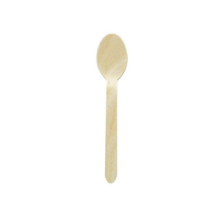 Cuillère 15,8 cm bois - 100 unités