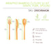Kit couverts bambou 3/1, emballage kraft - 16 cm - 50 unités